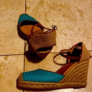 Halogen Sandra Wedge in Turquoise 🧚🏻